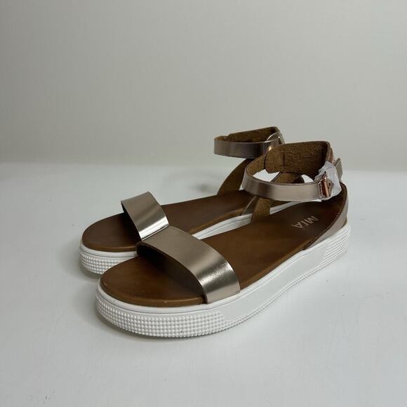 Mia Girls Sandal Size 5 Ellen Youth Rose Gold Ankle Strap Buckle - Picture 1 of 9